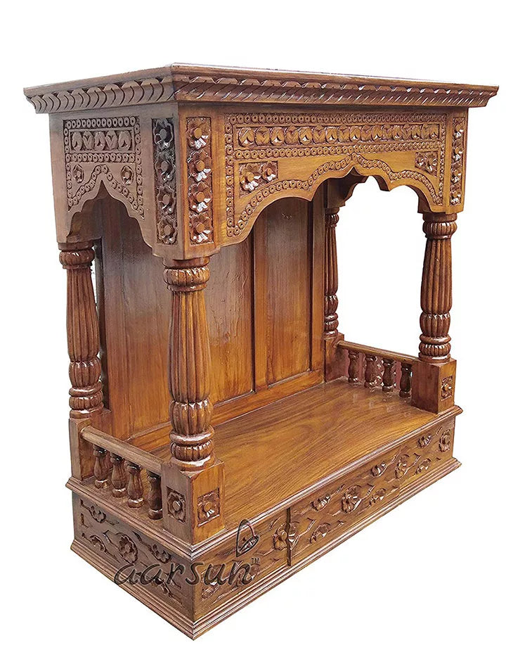 Wooden Pooja Ghar - Mandir MNDR-0110