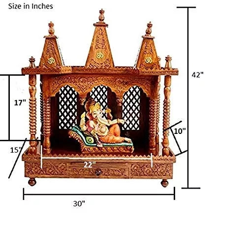 Sheesham wood Temple top design - 175