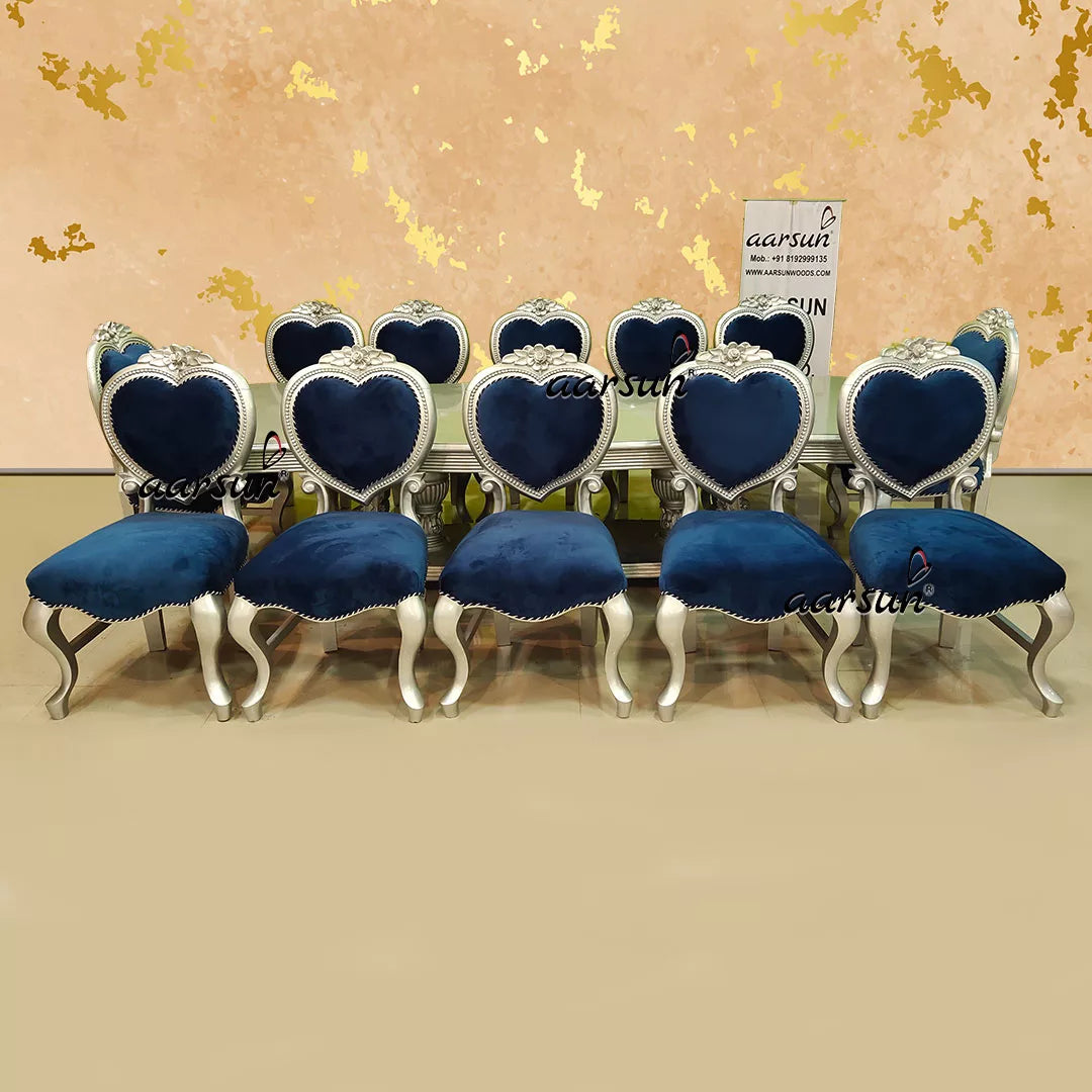 12 Seater Silver Painted Dining Set YT-543