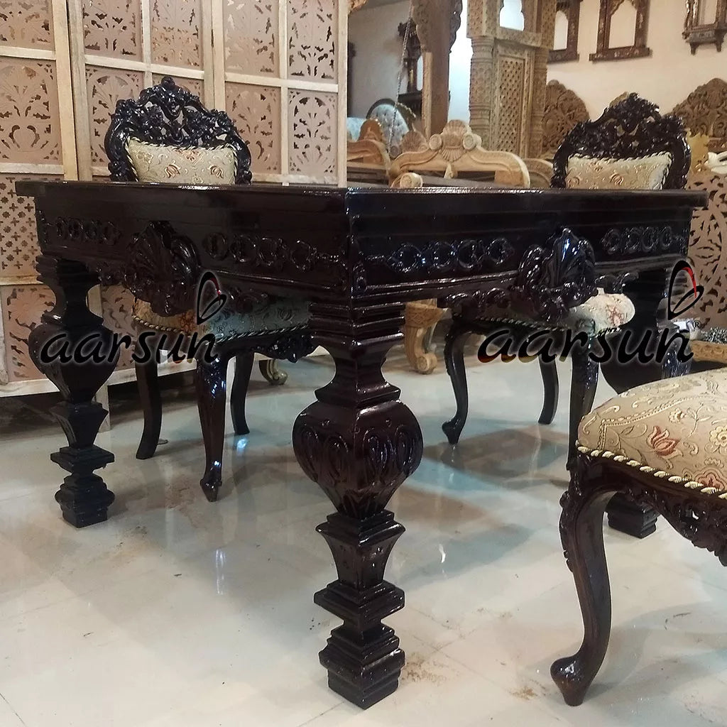 4 Seater Dining Set with Dark Finish YT-153