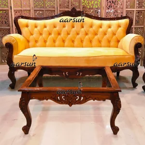 Subtle betanysports 5 Seater Sofa Set with Center Table and Corner Tables  2025