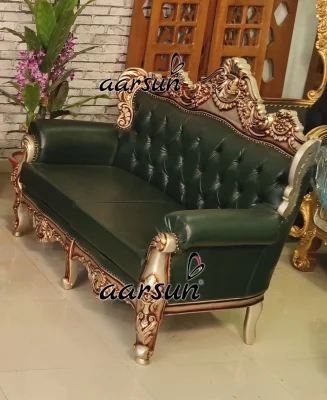 7 Seater chatblink Royal Green Sofa Set 2025