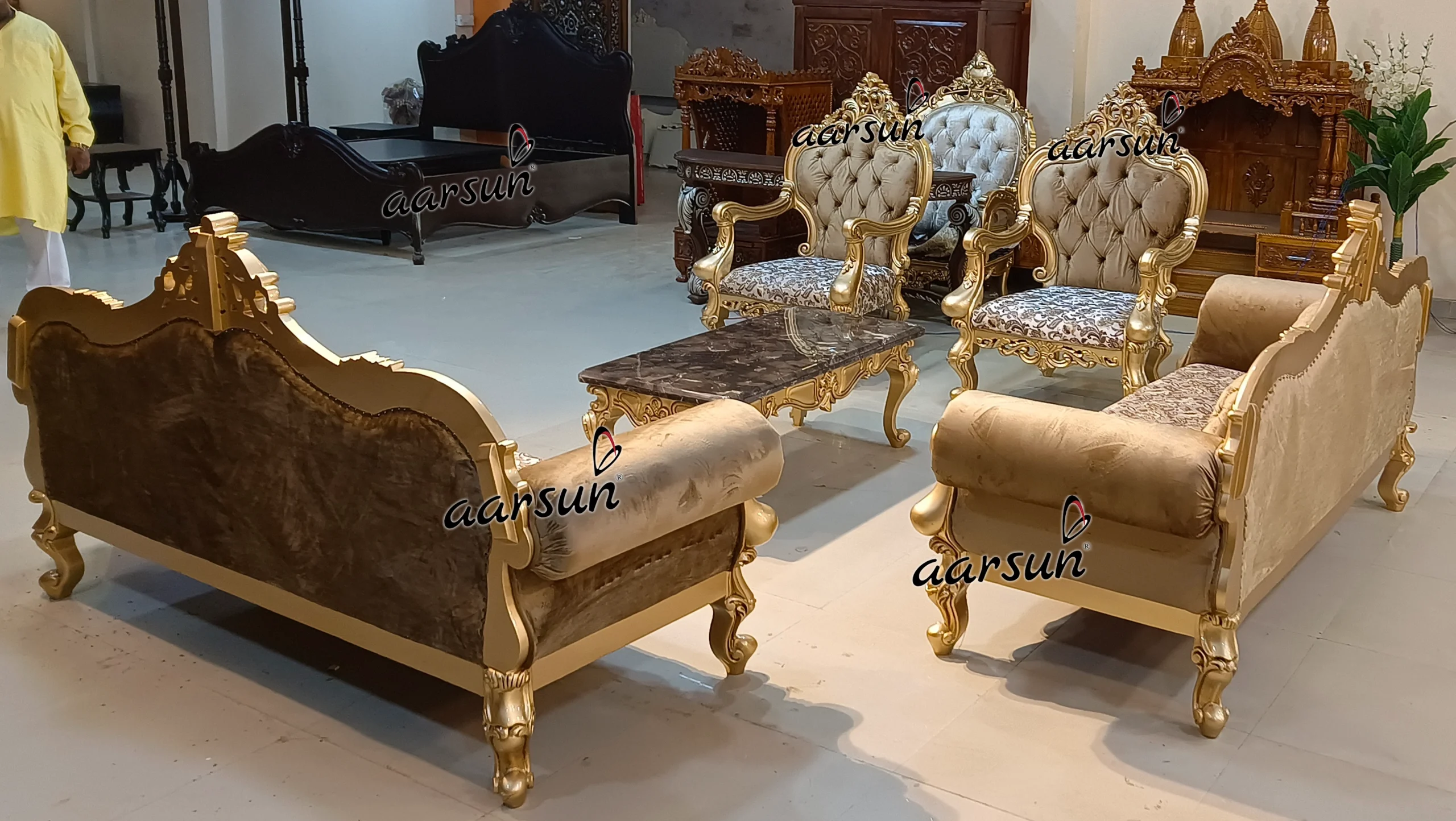 8 Seater animeowl Sofa Set In Teak Wood  2025