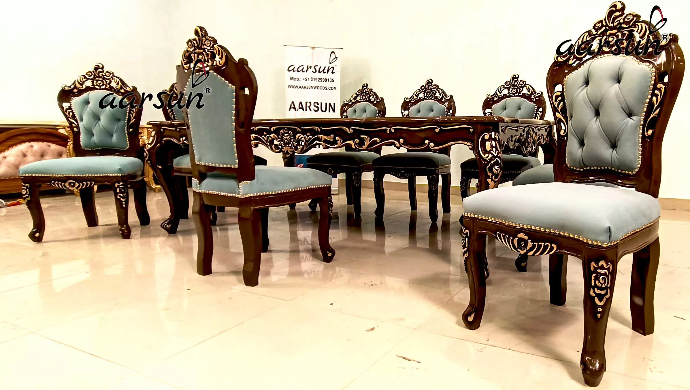 8 Seater new york magazine  Royal Dining Set in Solid Wood 2025