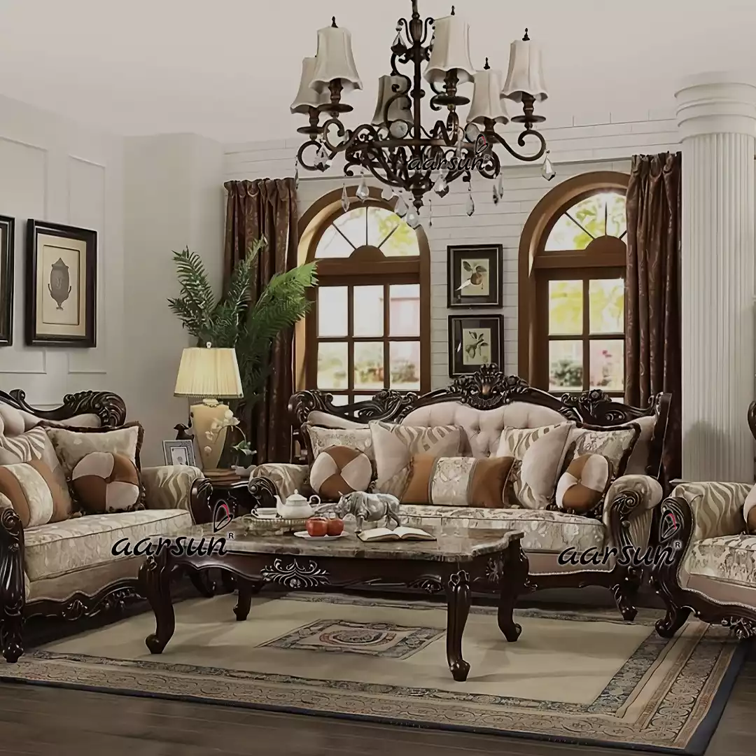 Antique crichd Classic Sofa Set Wingback Design 2025