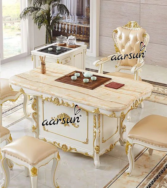 Antique Office Table in Traditional Victorian Design