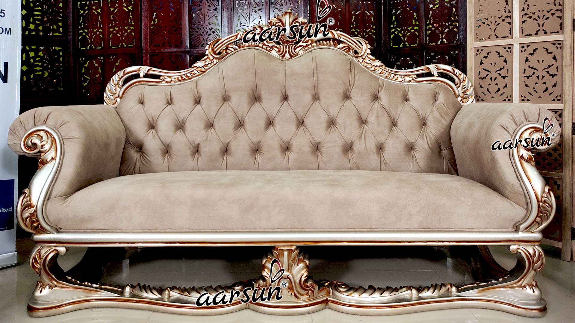 Champagne sflix Gold Royal Sofa Set 2025