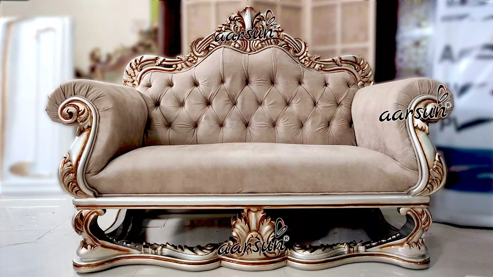 Champagne sflix Gold Royal Sofa Set 2025