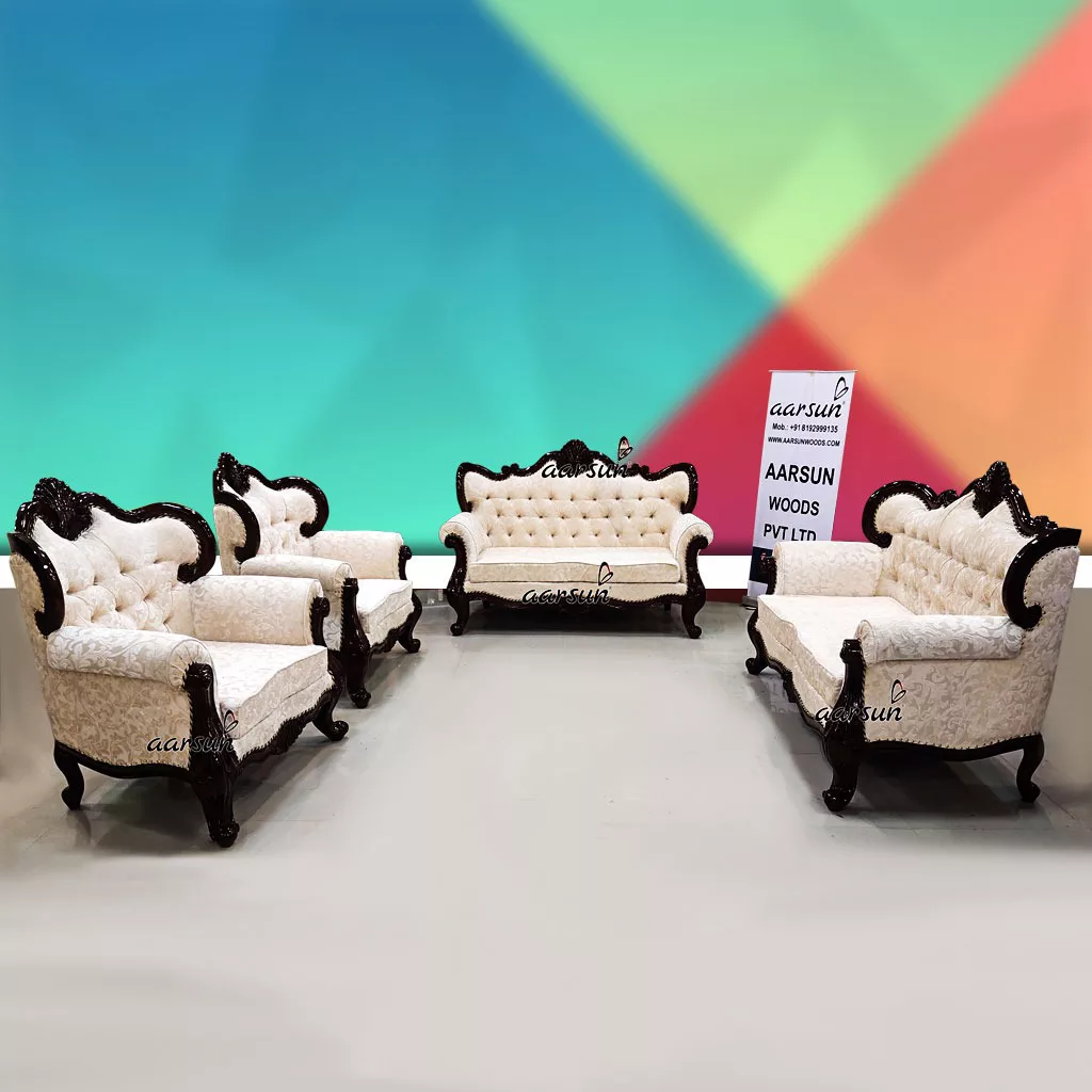 Classic m4ufree Wingback Sofa Set 2+2+1+1