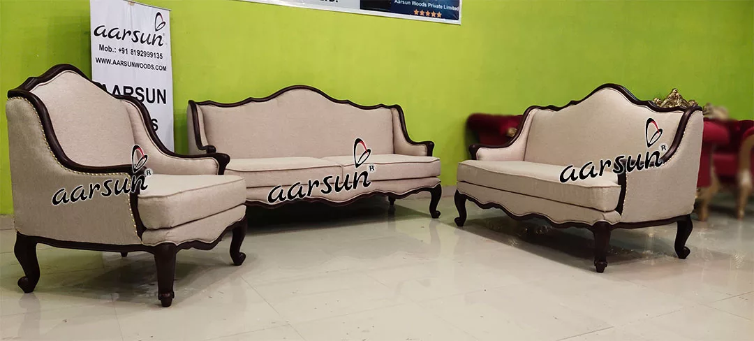 Designer chatiw  6 Seater Sofa Set in Solid Teak Wood