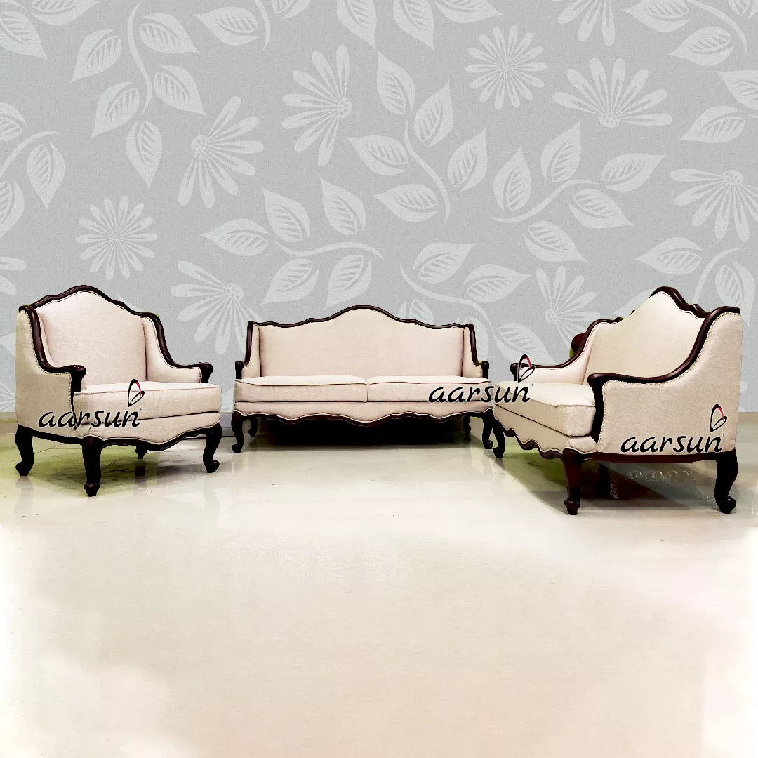 Designer chatiw  6 Seater Sofa Set in Solid Teak Wood