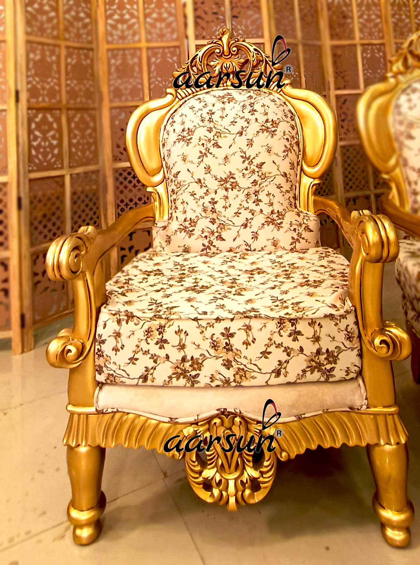 Designer  aol.com Wood Sofa Set