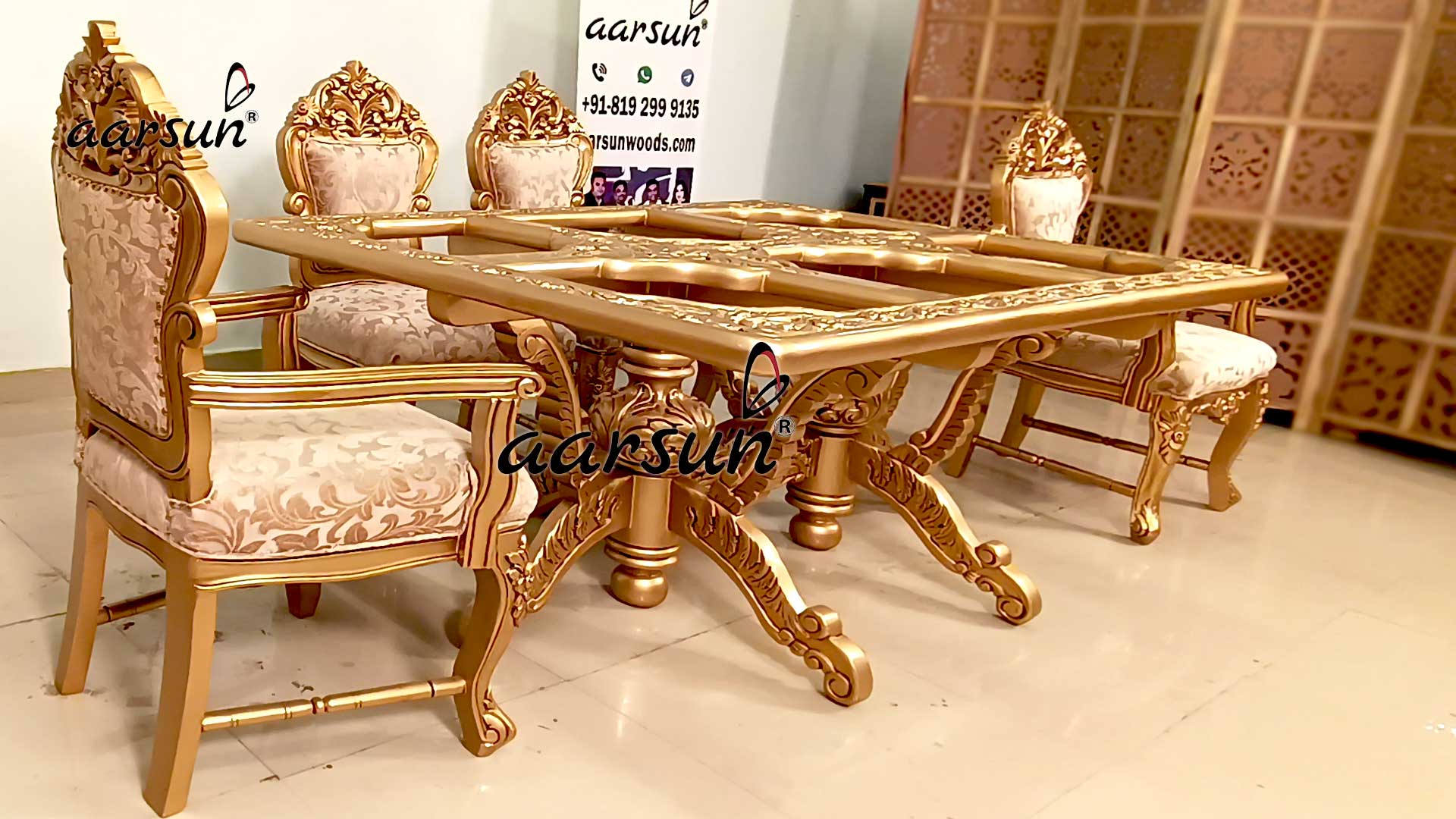 Dining xtime login Set in Gold Finish  2025