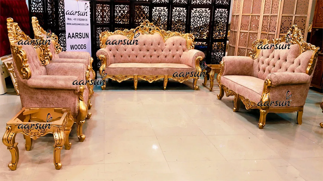 Double f movies Carved Royal Sofa Set 7 Seater 2025