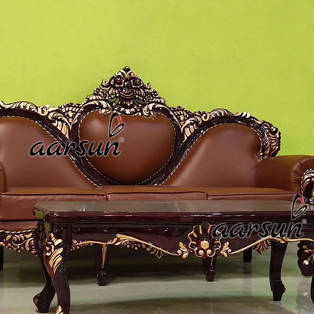 Dual  Shade Classic booking.com Leather Sofa Set  2025