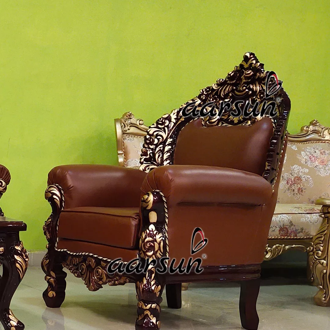 Dual  Shade Classic booking.com Leather Sofa Set  2025