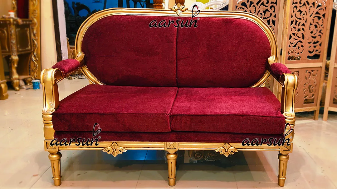 European  spydialer  Concept Royal Sofa Set 7 Seater Antique Gold Finish