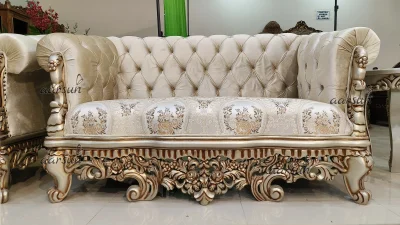 Exclusive lockerfox Hand-Carved Full Sofa Set – Sofa Crown Peacock Design, Chester Sofa 2025