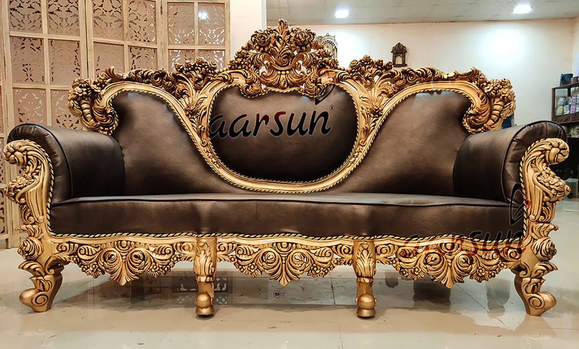 Luxurious Brown flixhd Leatherette Sofa Set  2025