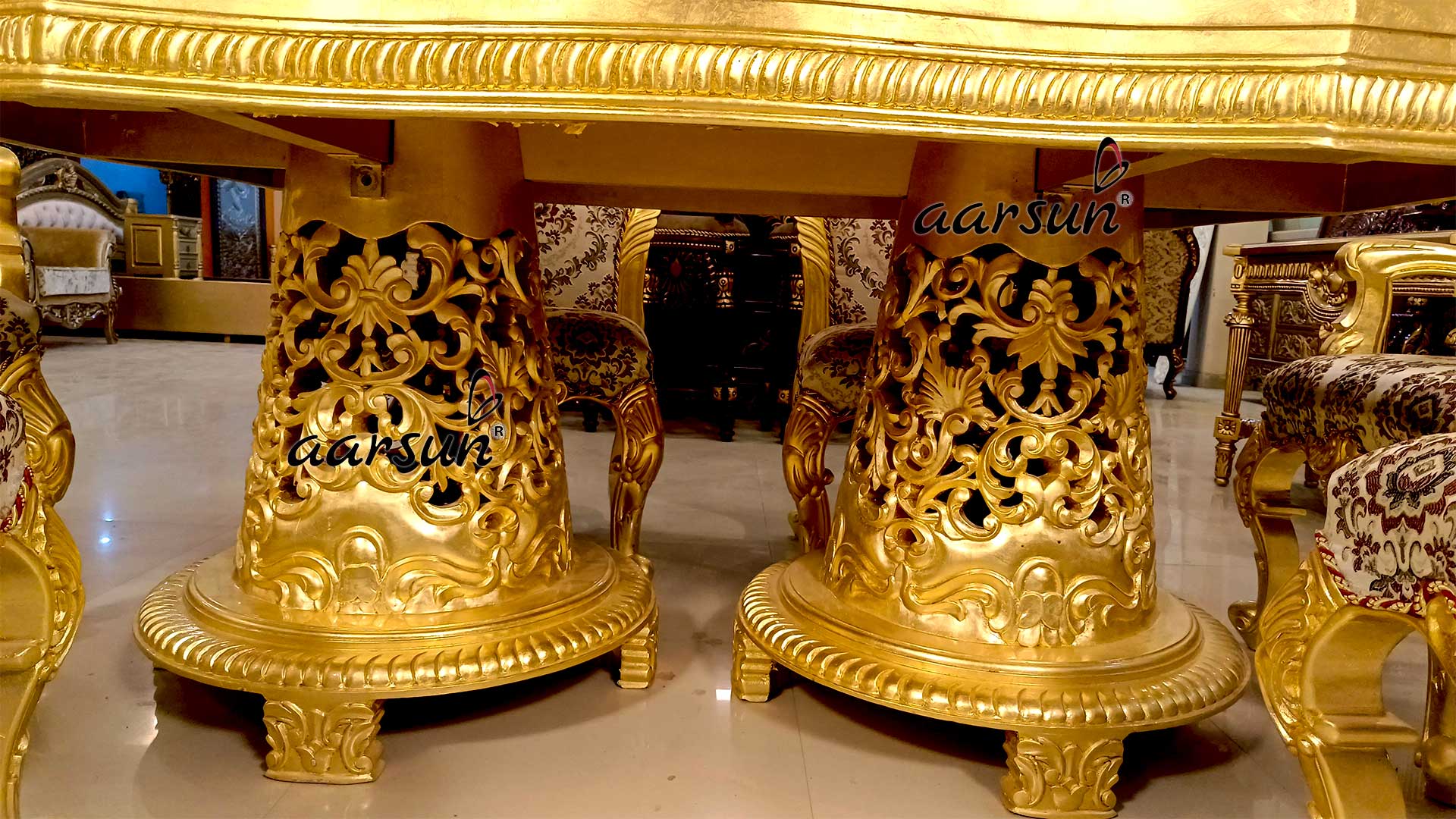Gold Leaf bokepindoh  Luxury Dining Set  2025