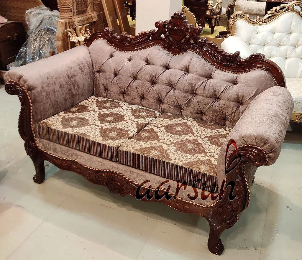 Hand-Carved manhwa18  Wooden Sofa for Home  2025