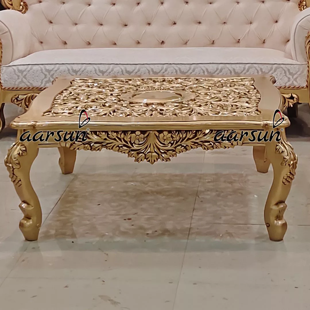 Handcarved tubesafari Antique Gold Sofa Set 2025