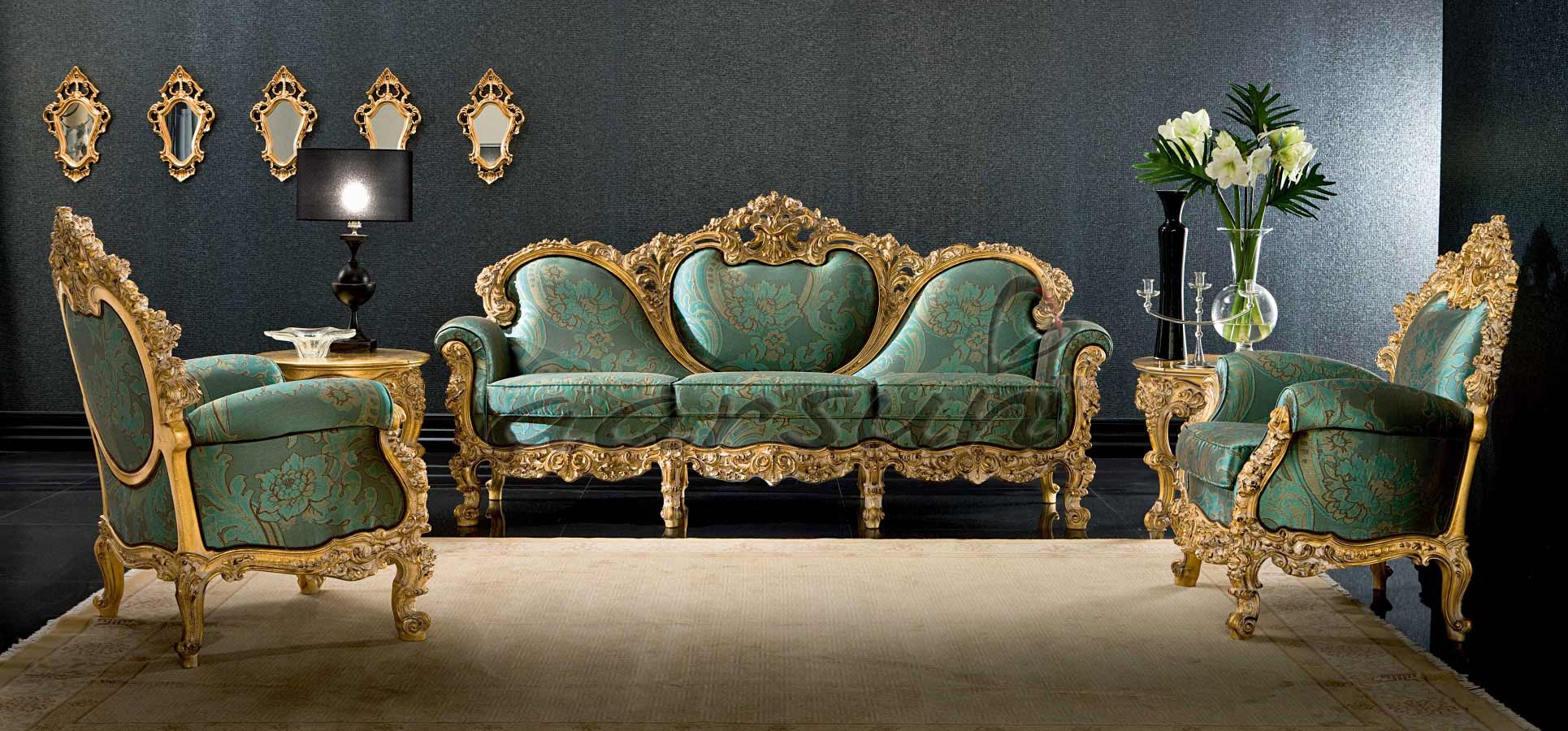 Handcrafted  kaliscan Antique Wood Sofa Set 2025