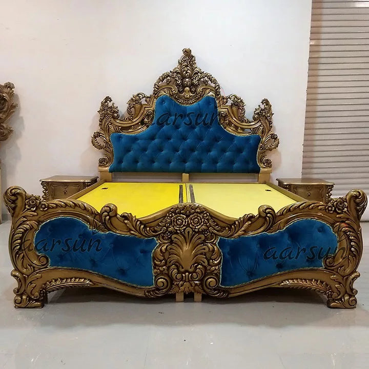 Handmade Wooden Bed with Storage - YT-130