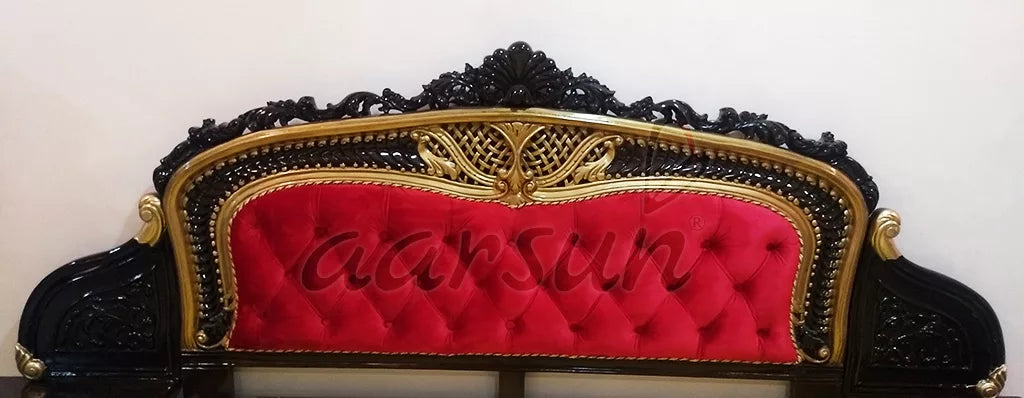 King Size Wooden Bed in Dark Polish BED-0028