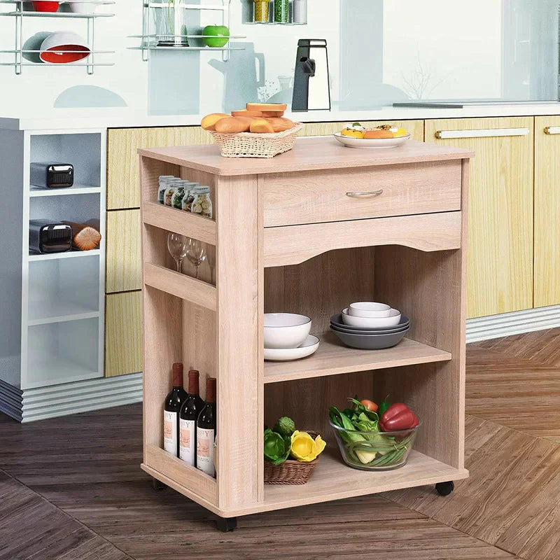 Wooden Kitchen Trolley Design – Rajghar