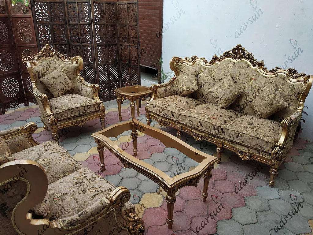 Luxurious Wooden Sofa Set for Living Room YT-96