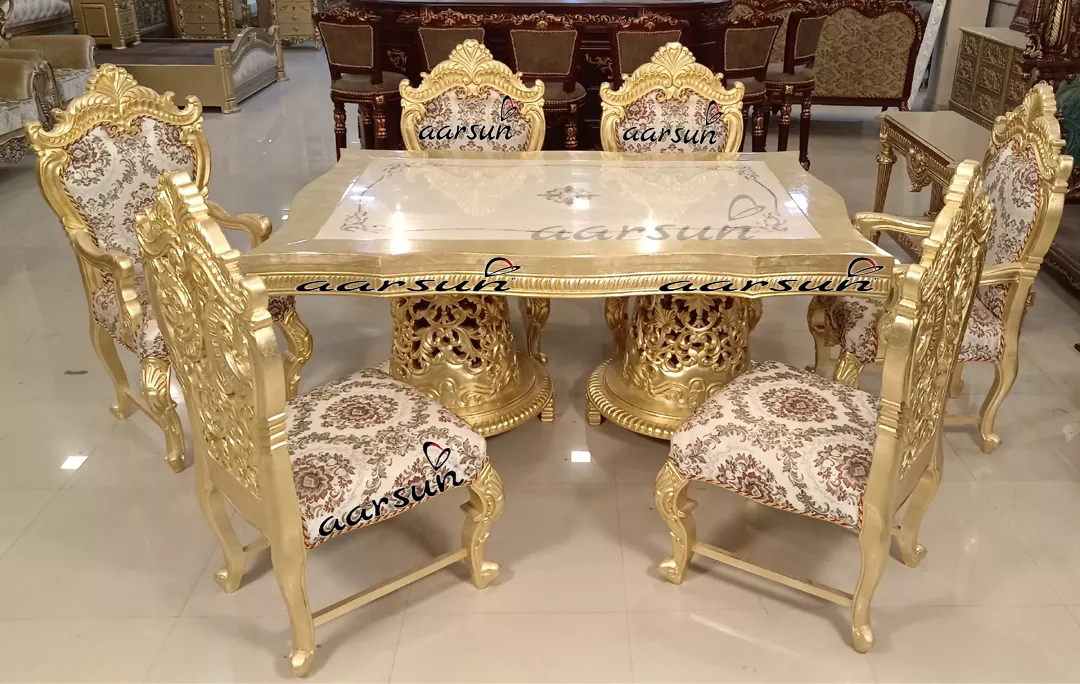 Gold Leaf bokepindoh  Luxury Dining Set  2025