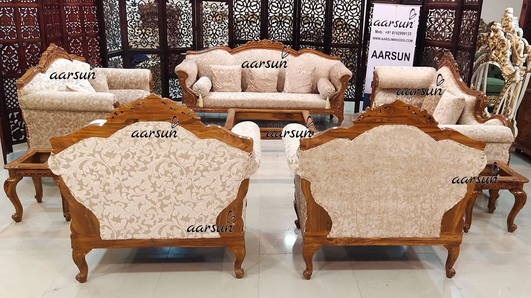 Solid Teak Wood 10 Seater einthusan Sofa Set with Center Table &amp; Side Tables 2025