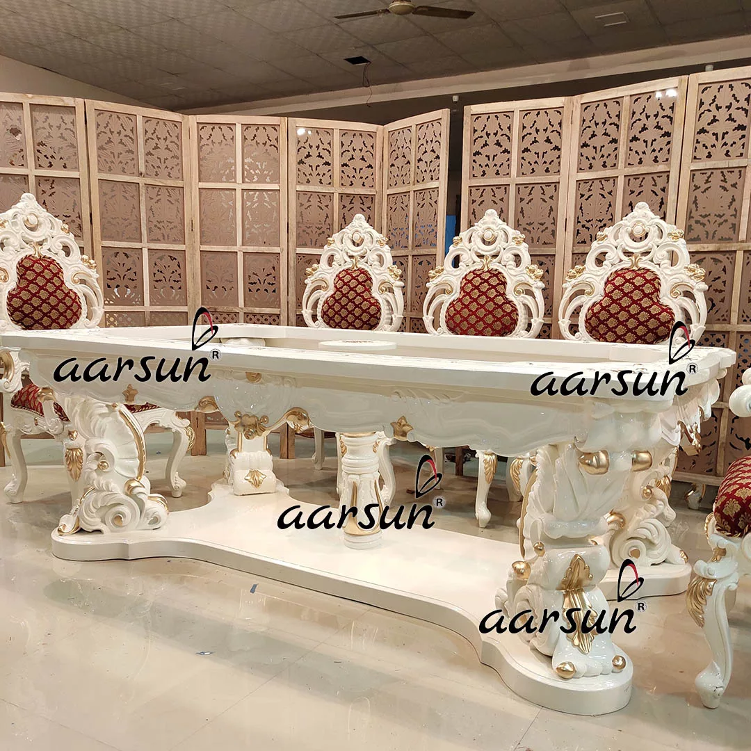 Premium  teenchat on 8 Seater Off White Dining Set 2025