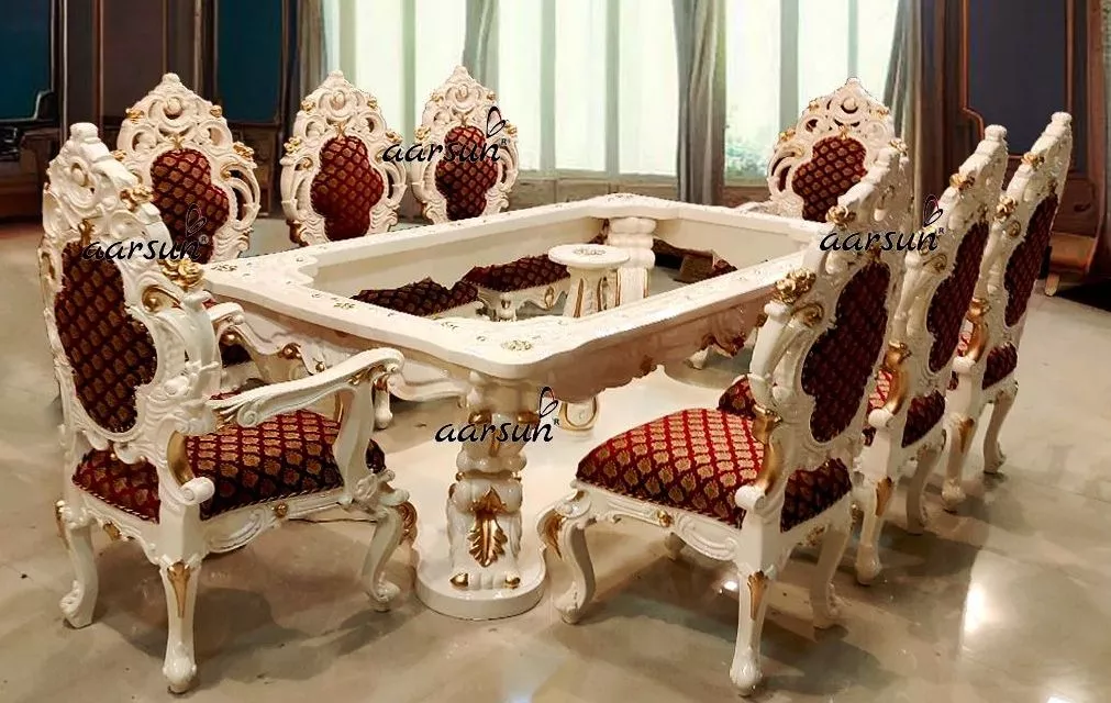 Premium  teenchat on 8 Seater Off White Dining Set 2025