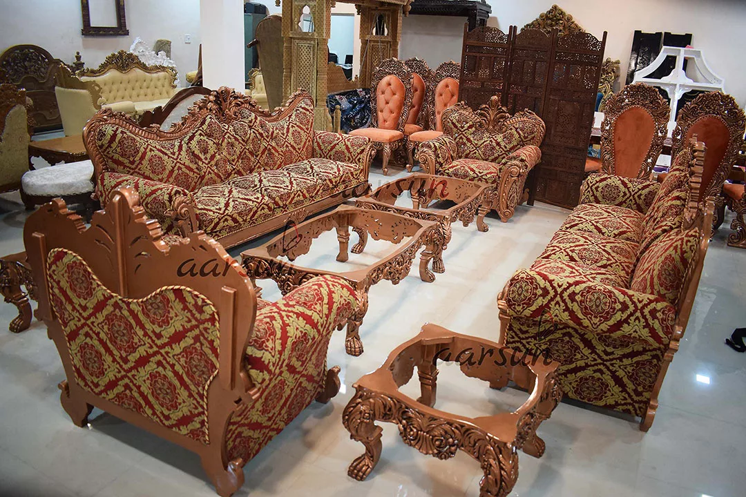 Royal Copper mangapark Finish Sofa Set for Living Room 2025