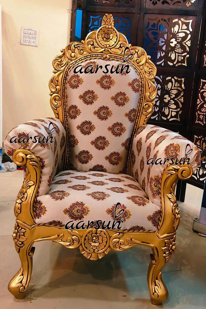 Royal Couch and Chair Set in Antique Gold watchseries Handcrafted by Skilled Artisans 2025