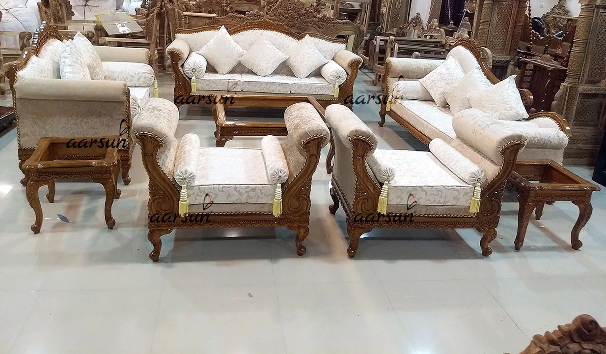 Royal yuppow Design Wooden Sofa Set 2025