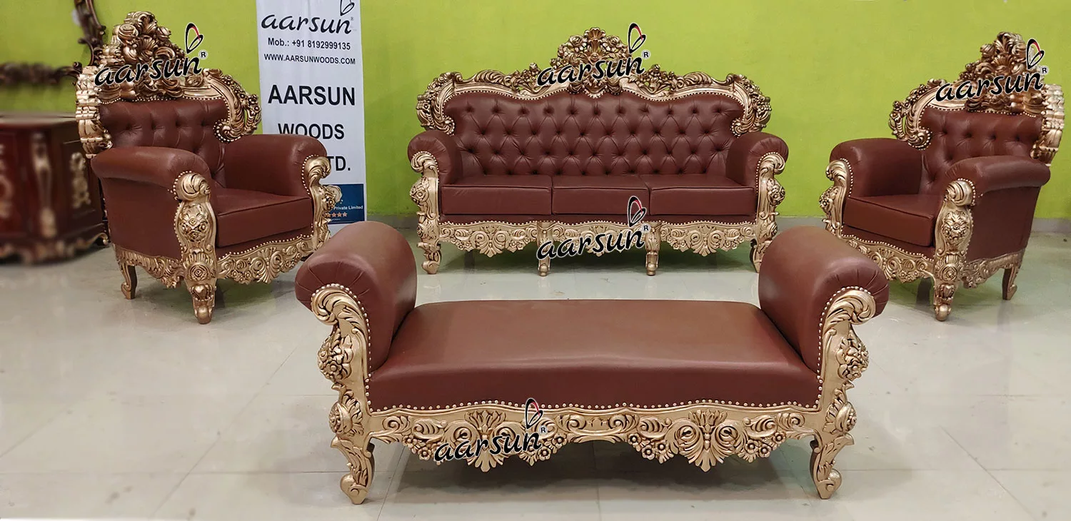 Royal flixtor Gold Sofa Set Design 2025