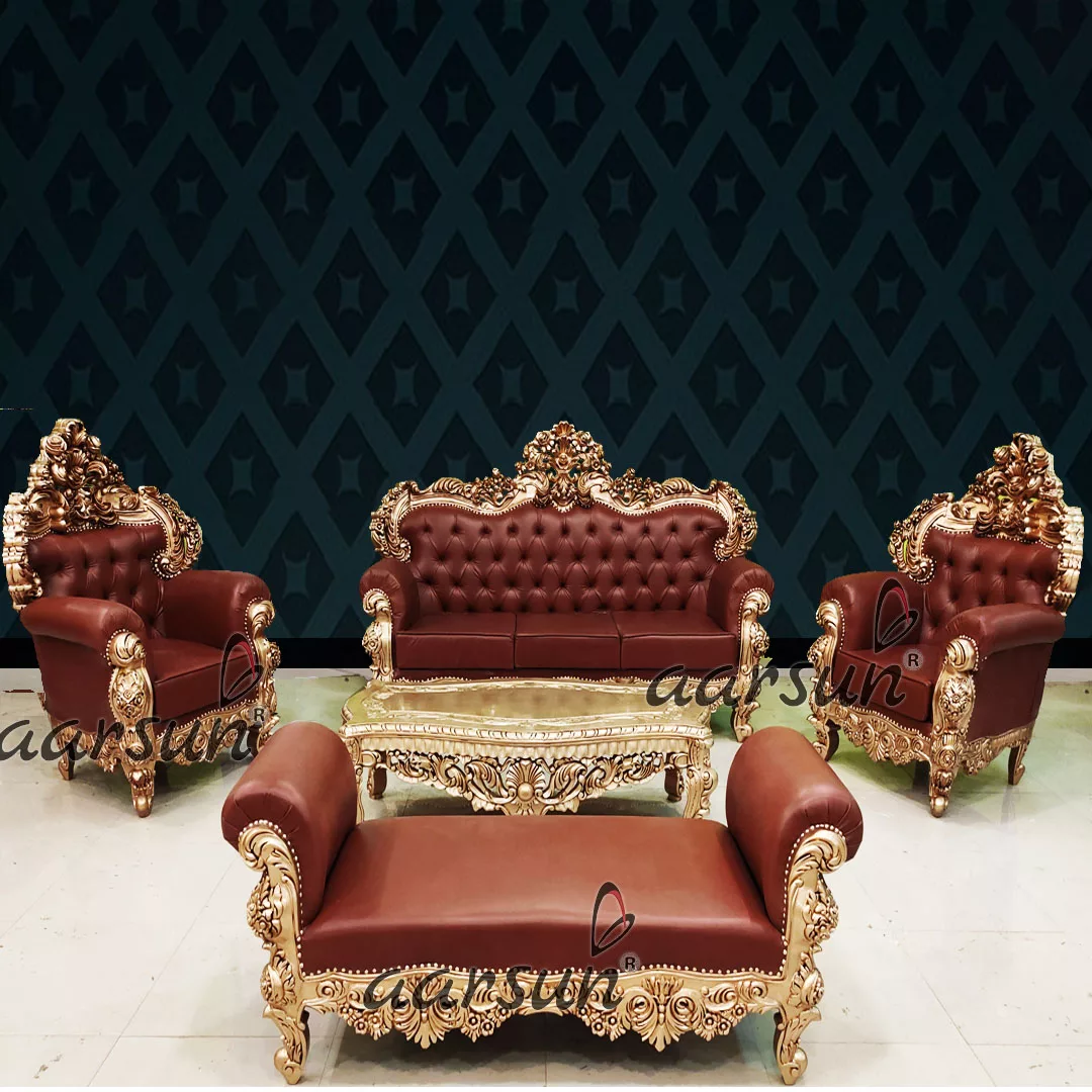 Royal flixtor Gold Sofa Set Design 2025