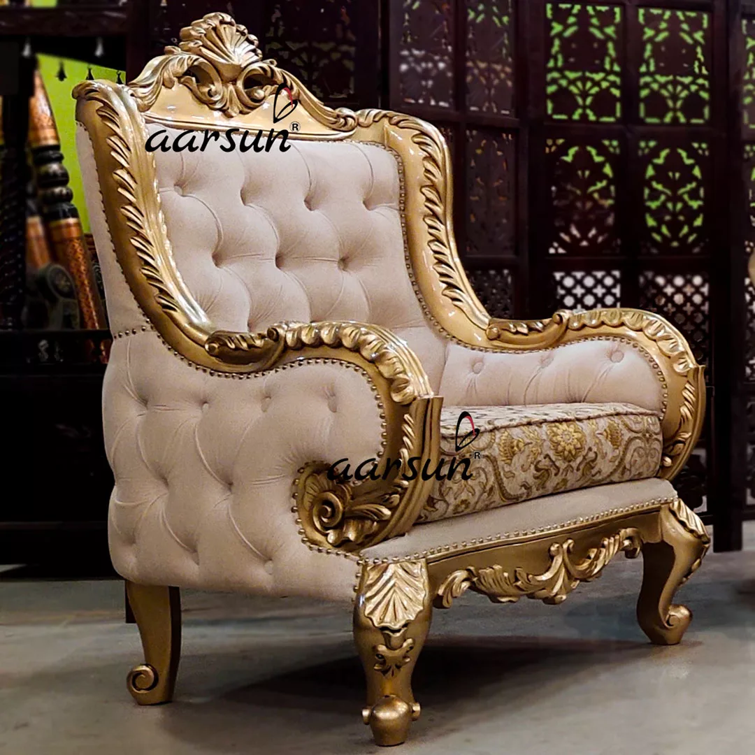 Royal roja directa Living Room Sofa Set in Classic Gold