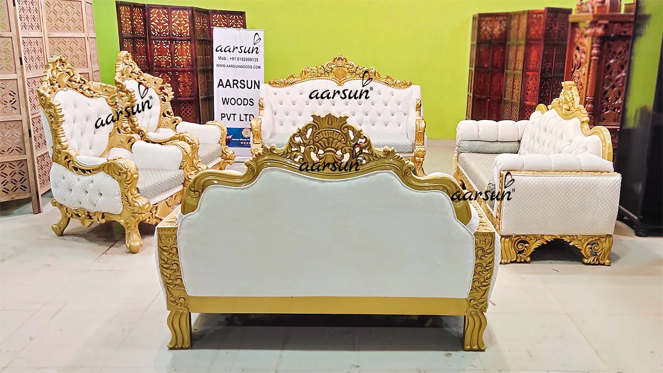 Royal wordhippo Sofa Set in Gold 2025