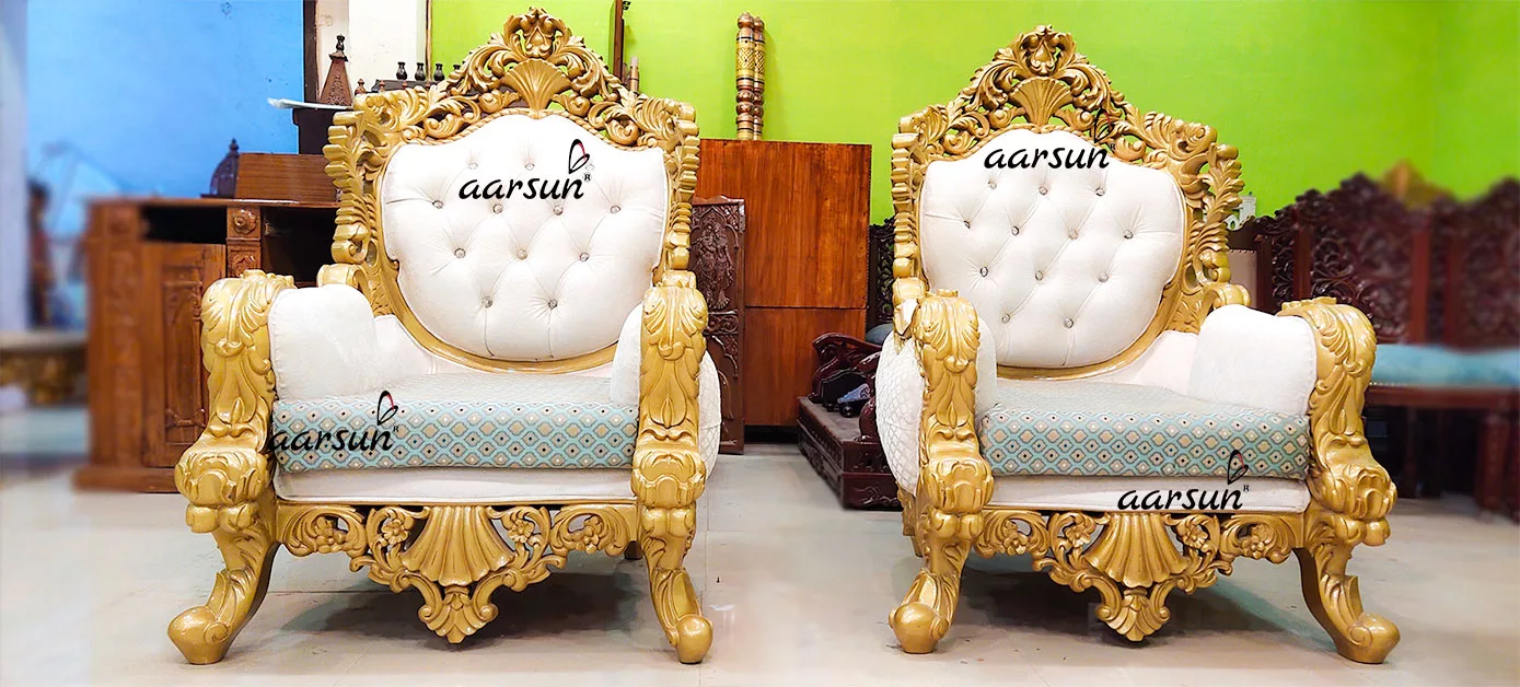 Royal wordhippo Sofa Set in Gold 2025