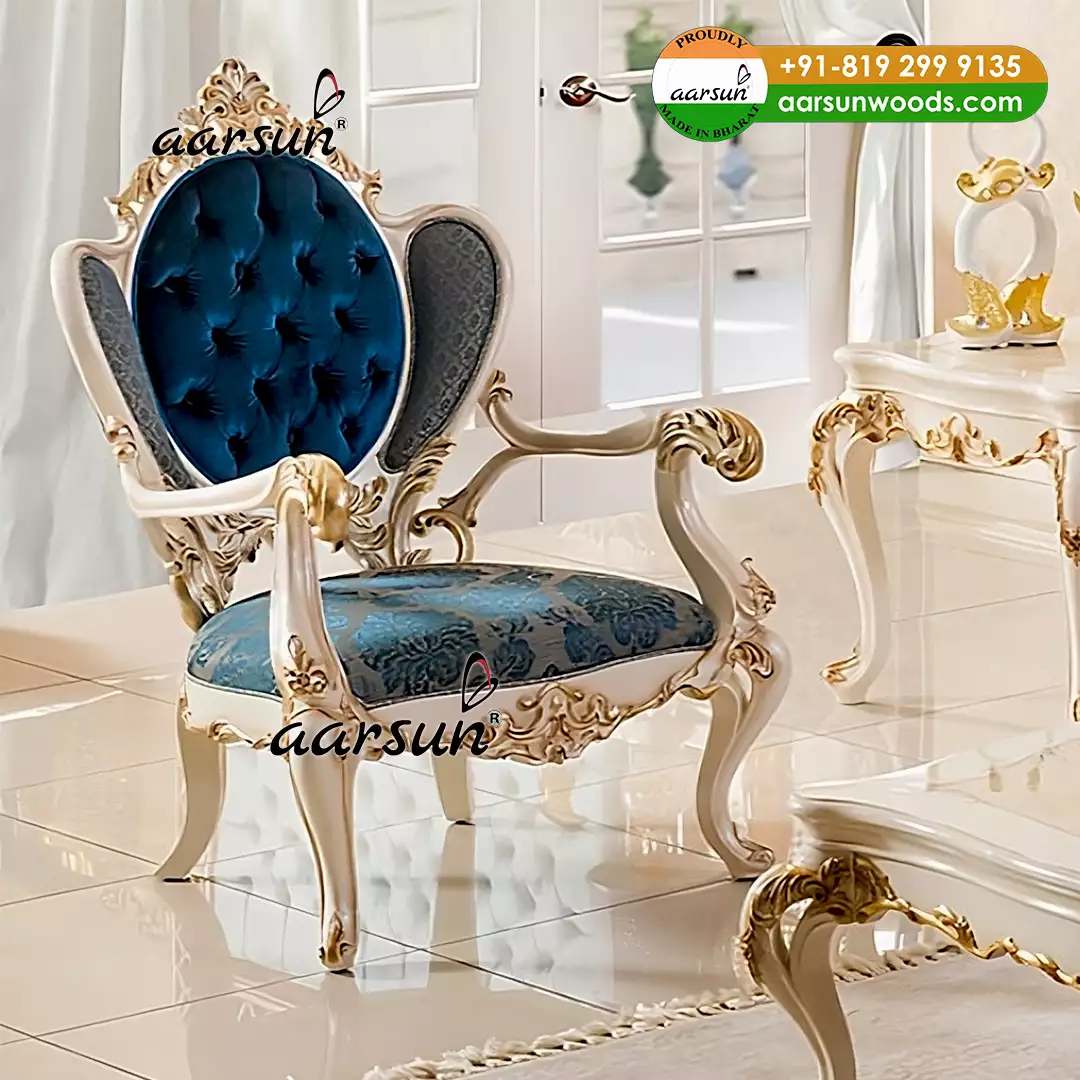 Royal f2movies White Finish Sofa Set with Golden 2025