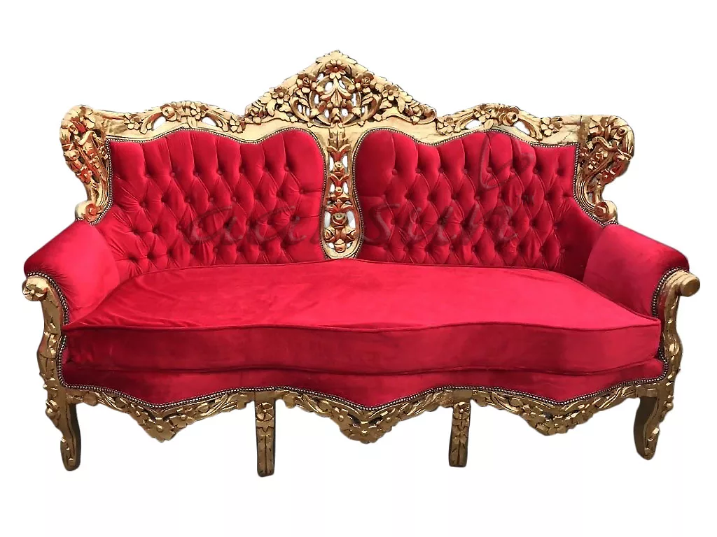 Royal himovies Wood Sofa in Gold Finish  2025