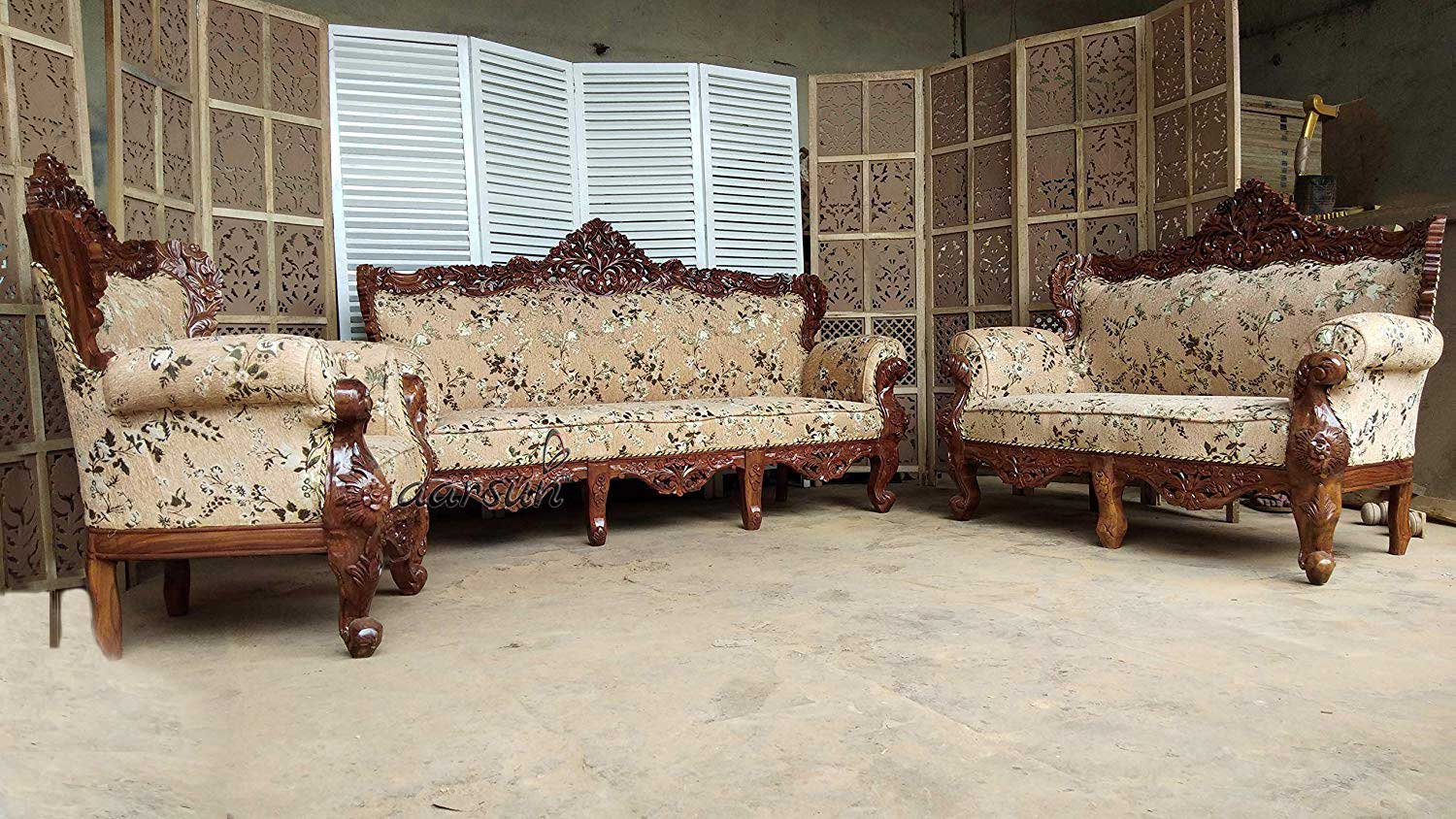 Sheesham Wooden Sofa Set 3+2+1 YT-40