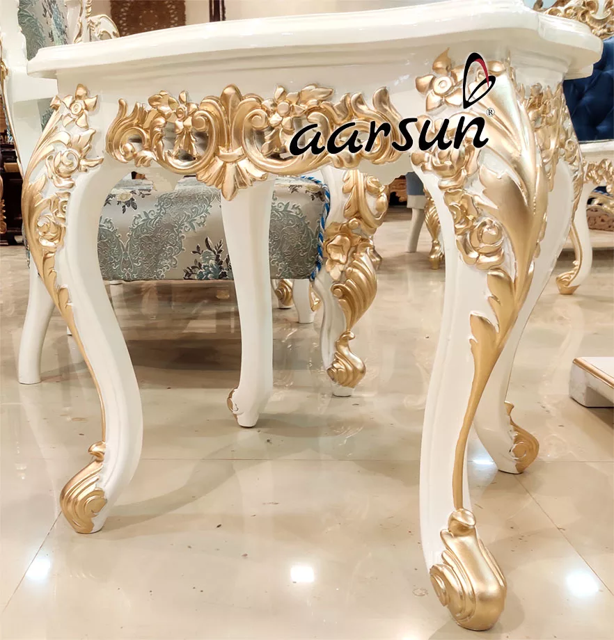 Sofa Set with Swing in vumoo White Gold Finish  2025