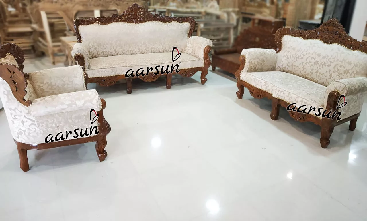 Teak freechatnow Finish Sofa Set  2025