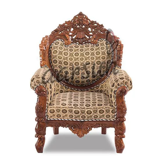 Teak Wood Dilwala Classic Sofa Set - SF-0066