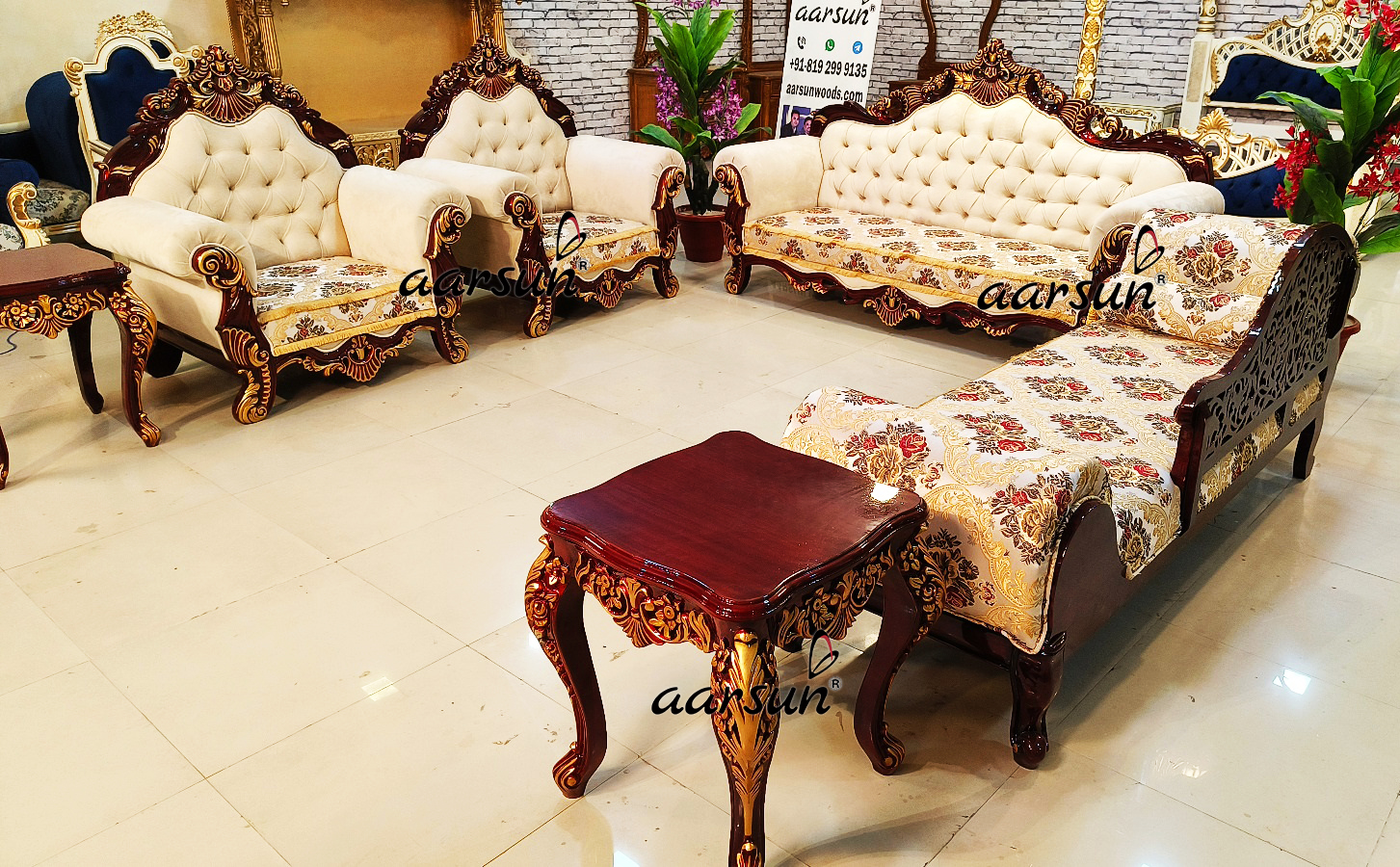 Luxurious 123movies Wooden Sofa Set 2025